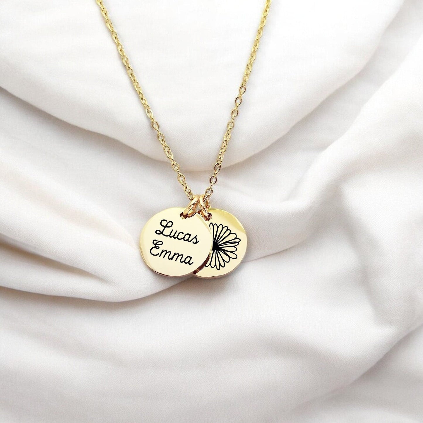 Collier Personnalisé avec Deux Médailles Gravées - Nemeti Bijoux