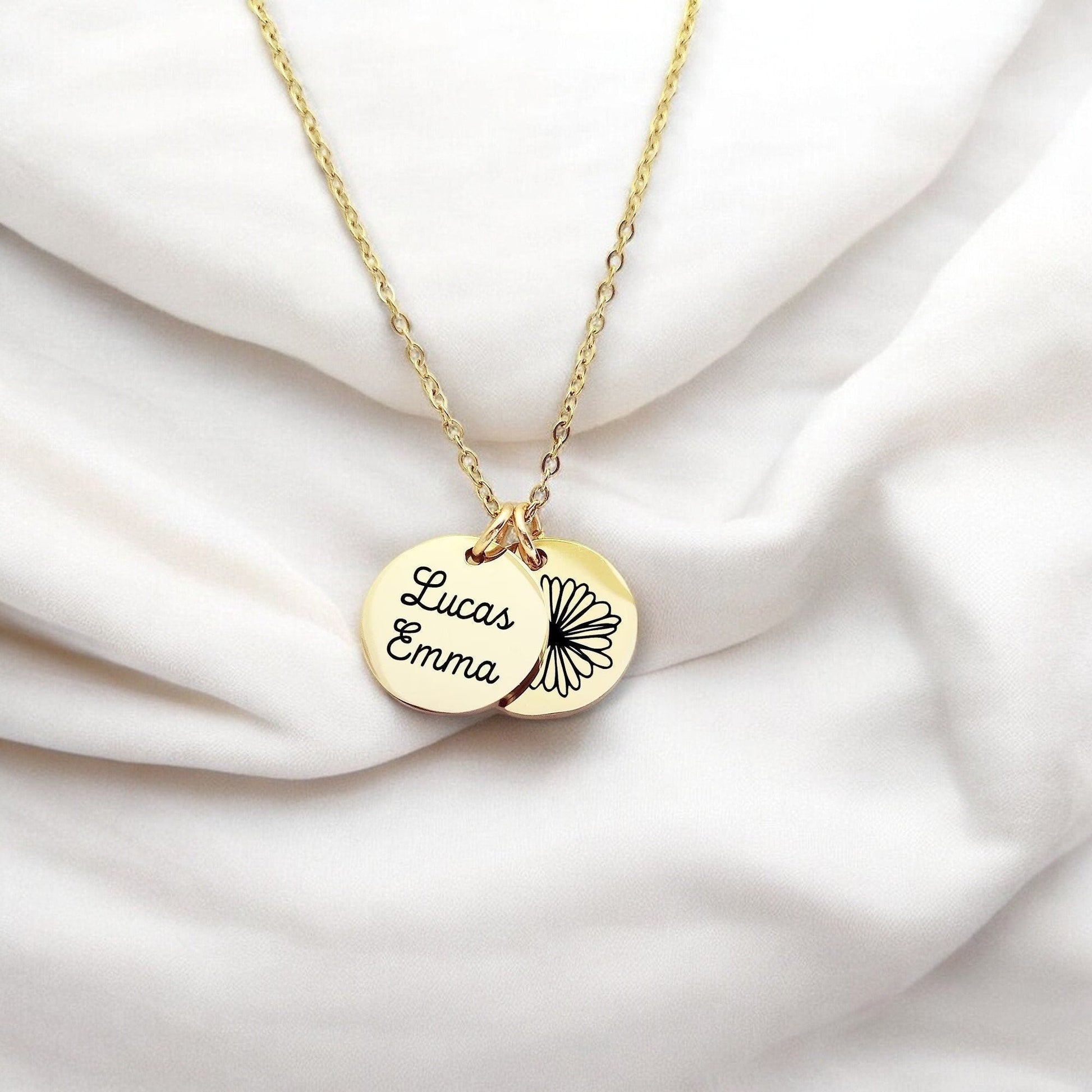 Collier Personnalisé avec Deux Médailles Gravées - Nemeti Bijoux