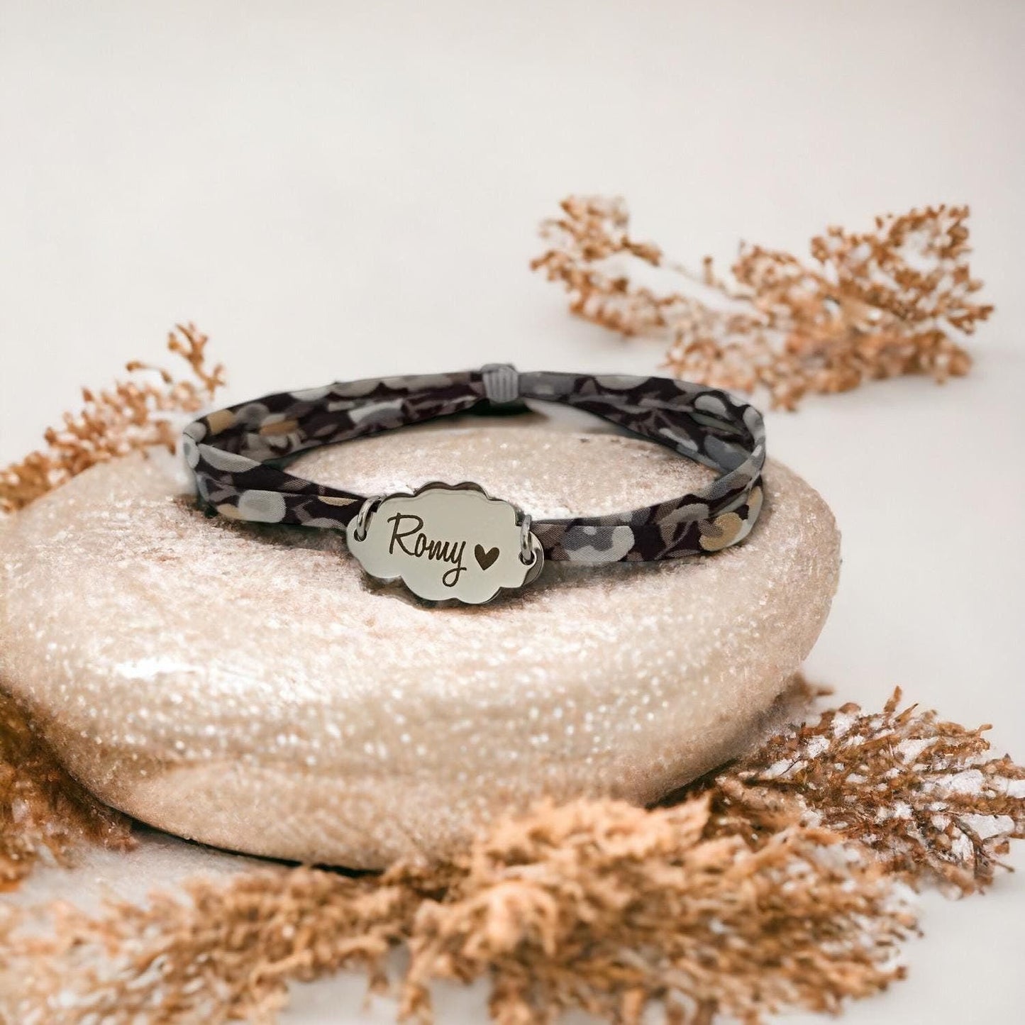 Bracelet liberty personnalisé cordon Wiltshire Minerai scintillant - Nemeti Bijoux