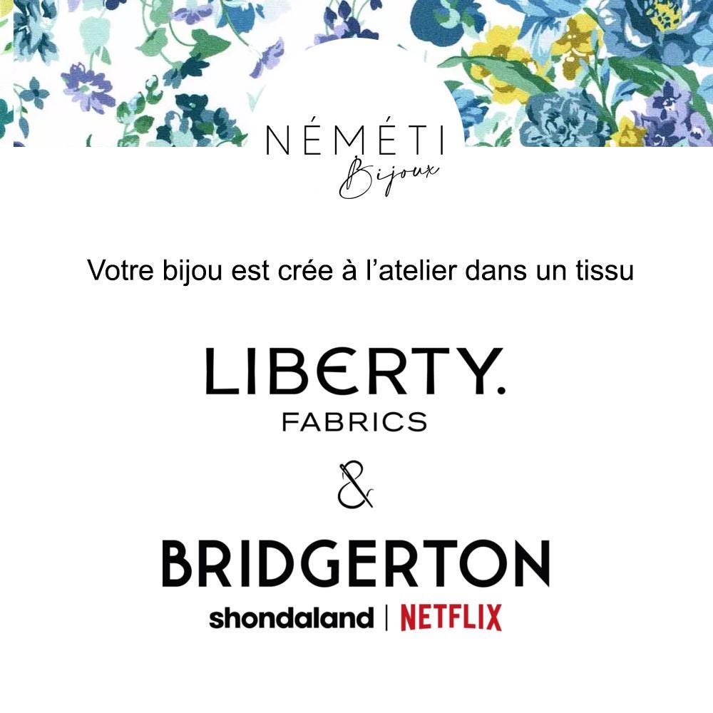 Bracelet liberty personnalisé cordon Liberty x Bridgerton Bouquet Parade B - Nemeti Bijoux