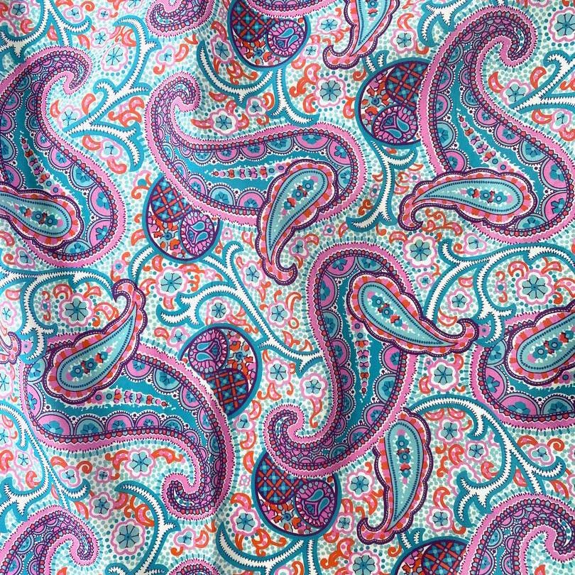 Bracelet liberty personnalisé cordon Pasha’s Paisley violet - Nemeti Bijoux