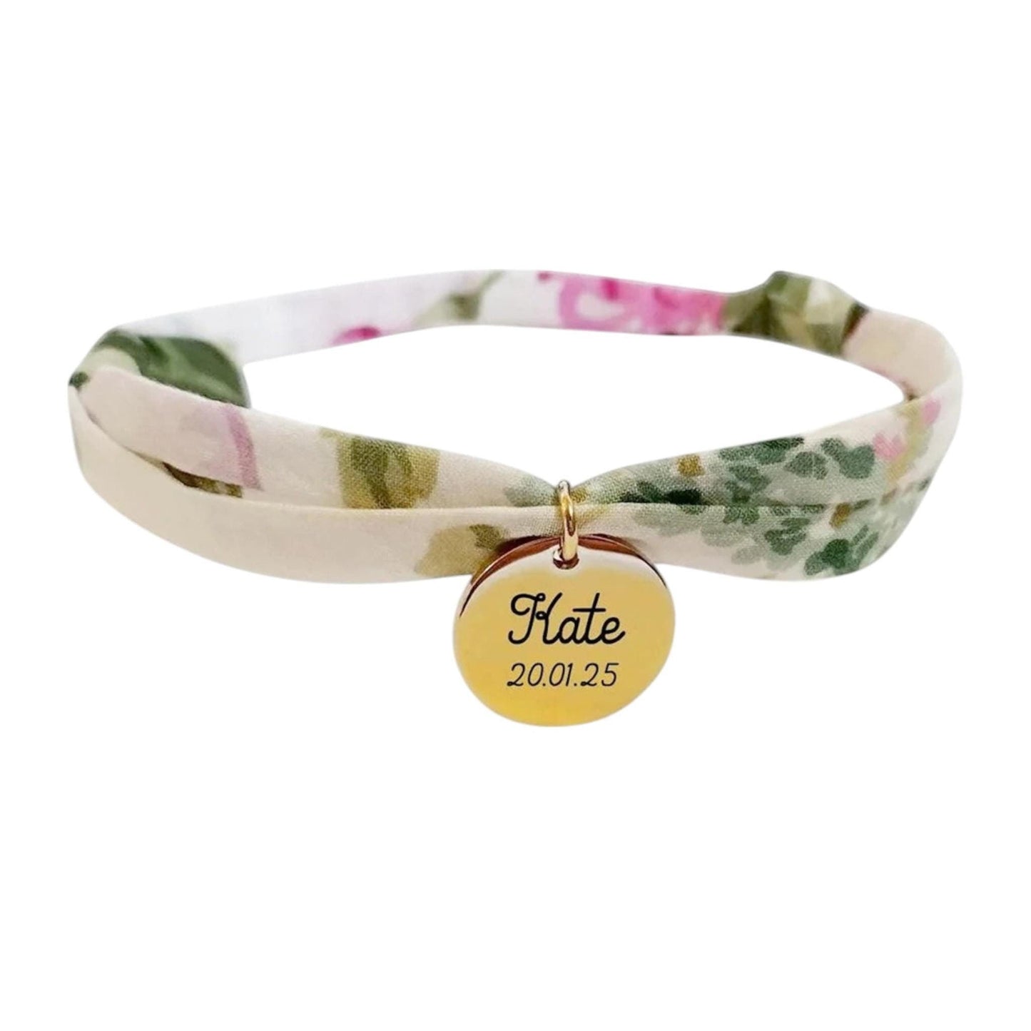 Bracelet liberty personnalisé cordon Bridgerton Bow Bouquet Regency - Nemeti Bijoux