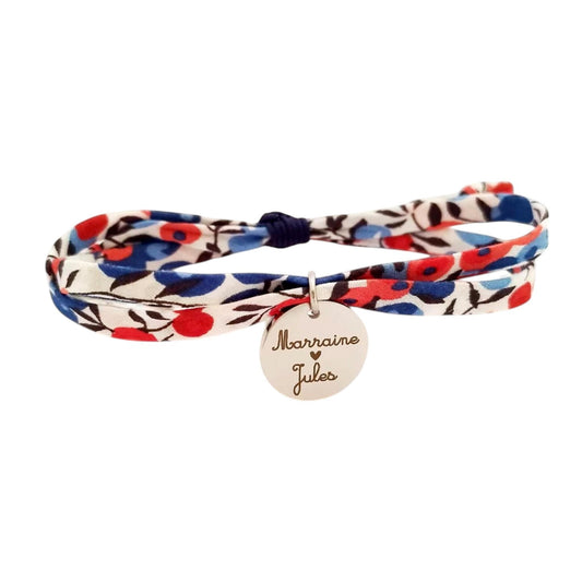 Bracelet liberty personnalisé cordon Wiltshire Marianne - Nemeti Bijoux