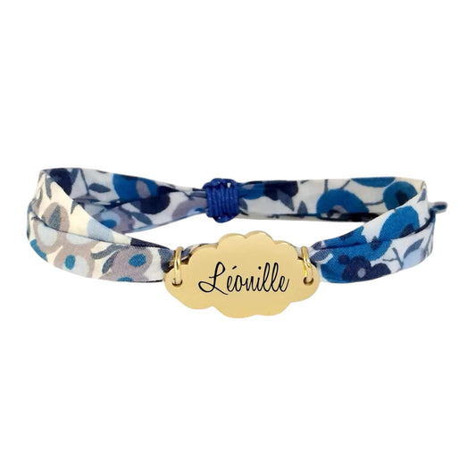 Bracelet liberty personnalisé cordon wiltshire Curaçao - Nemeti Bijoux