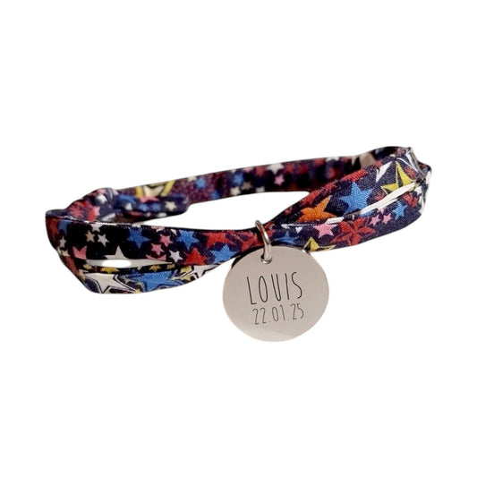 Bracelet liberty personnalisé cordon Adelajda Wish violet - Nemeti Bijoux