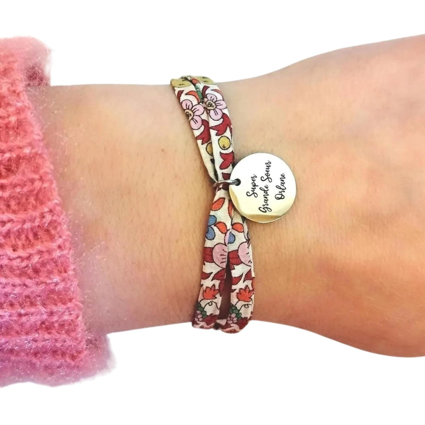 Bracelet liberty personnalisé cordon Fruit Punch - Nemeti Bijoux