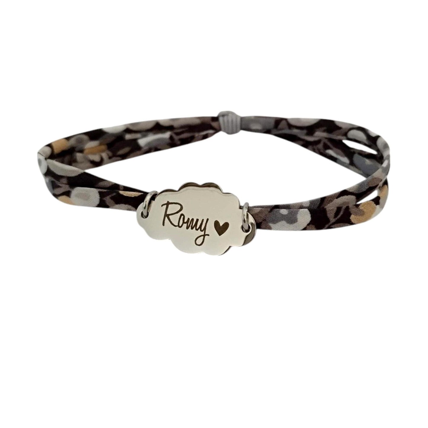 Bracelet liberty personnalisé cordon Wiltshire Minerai scintillant - Nemeti Bijoux