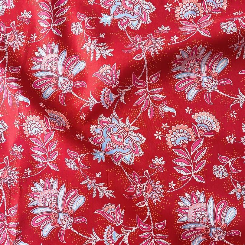 Bracelet liberty personnalisé cordon Flower Paisley rouge - Nemeti Bijoux