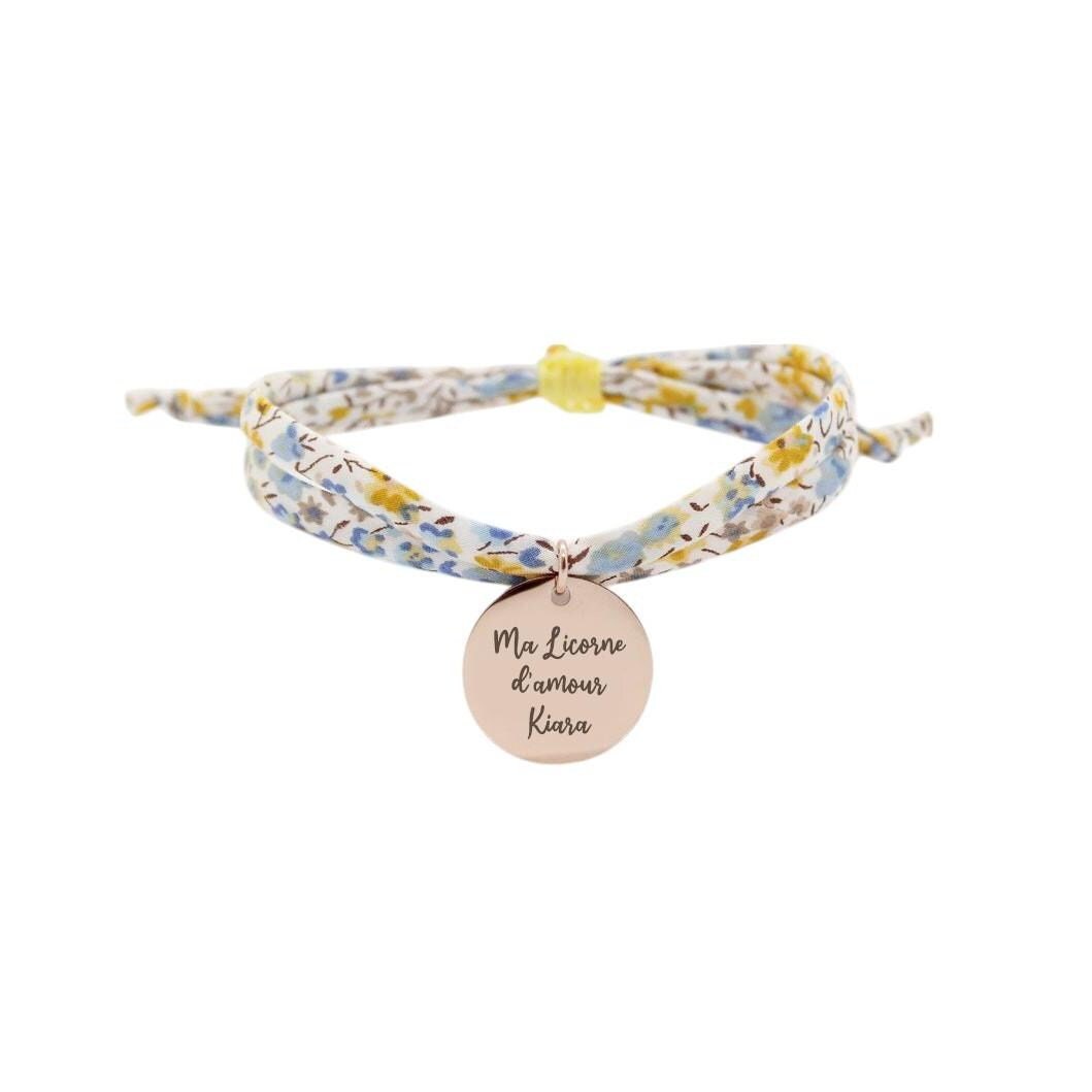 Bracelet liberty personnalisé cordon Phoebe Chebika - Nemeti Bijoux