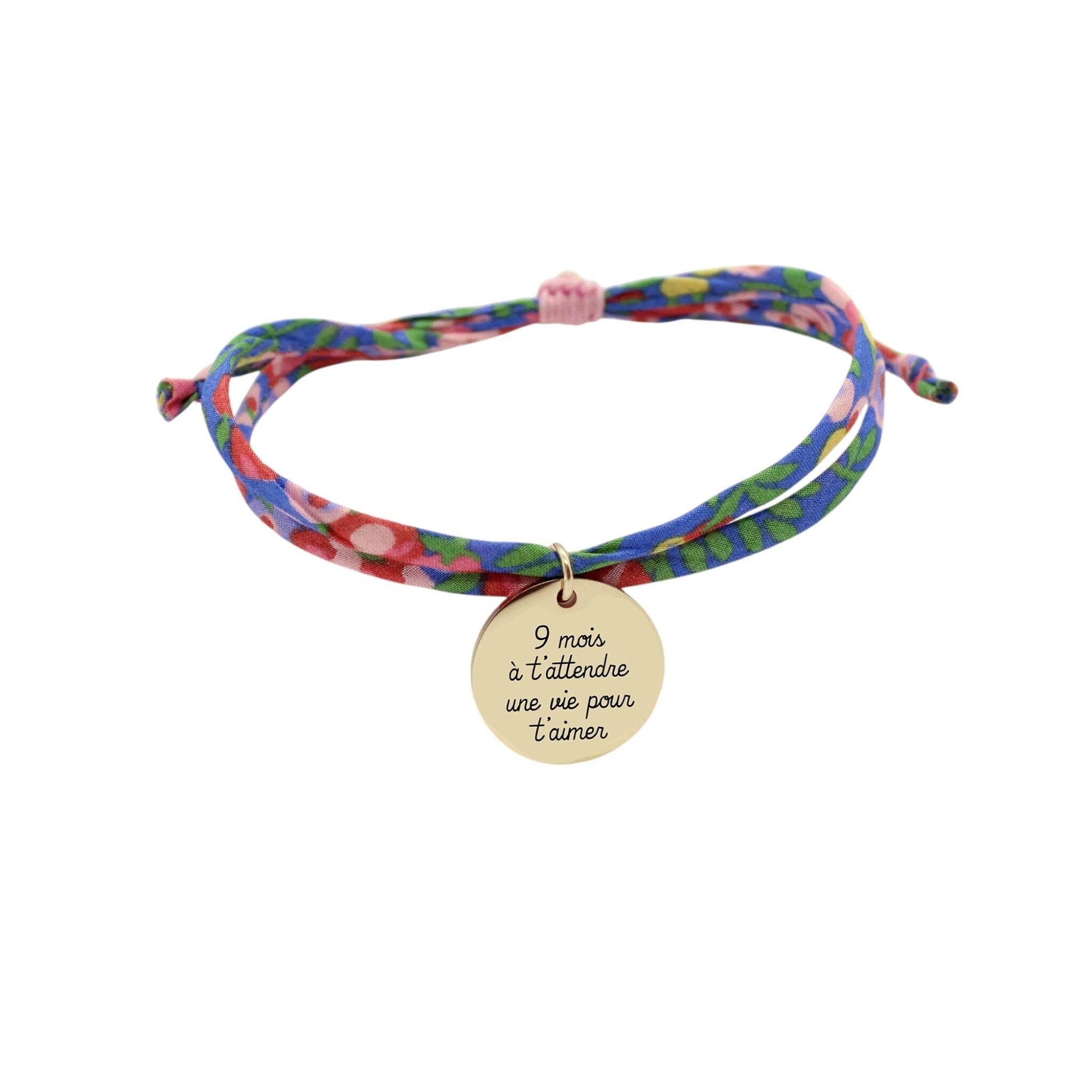 Bracelet liberty personnalisé cordon Wiltshire cobalt - Nemeti Bijoux