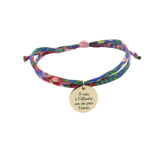 Bracelet liberty personnalisé cordon Wiltshire cobalt - Nemeti Bijoux