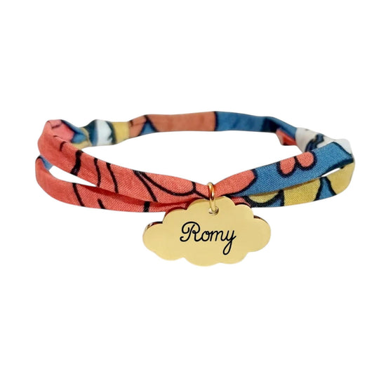 Bracelet liberty personnalisé cordon Bridji - Nemeti Bijoux
