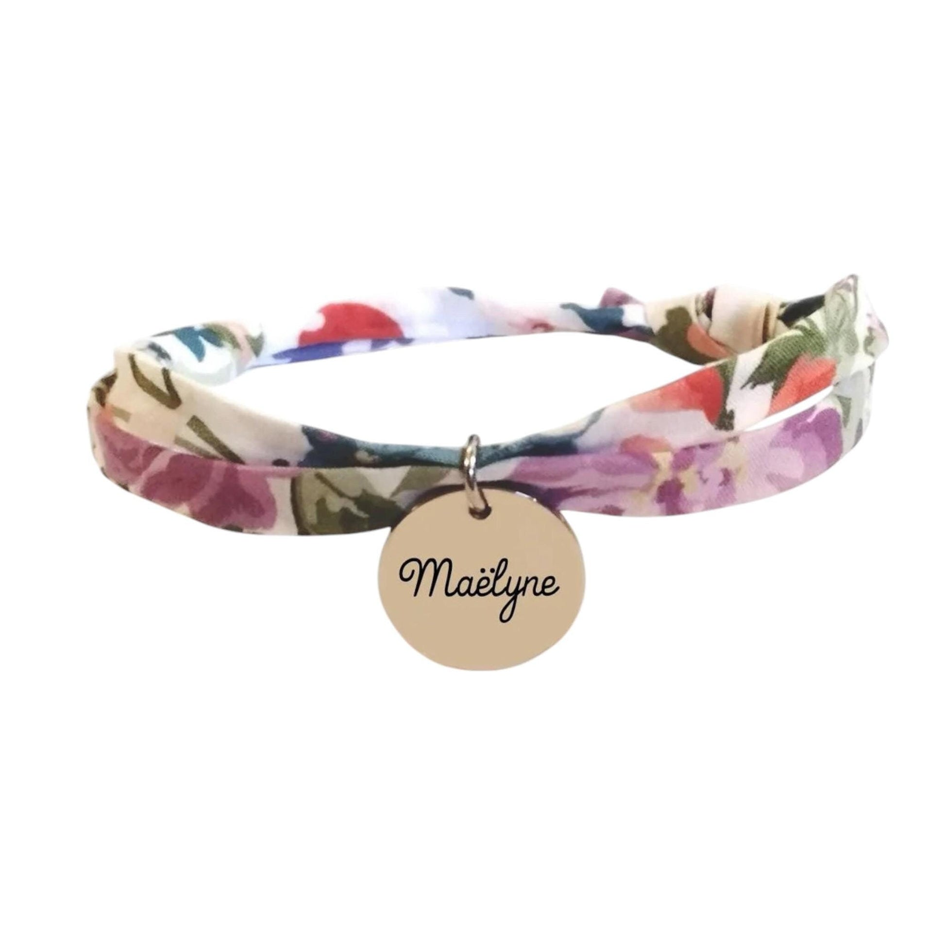 Bracelet liberty personnalisé cordon Bridgerton Bouquet Parade A - Nemeti Bijoux