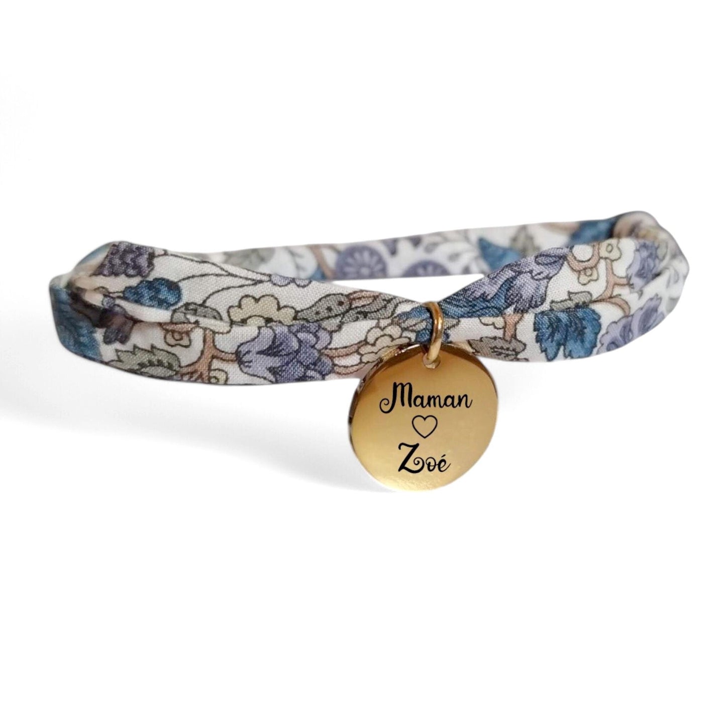 Bracelet liberty personnalisé cordon Salters forest - Nemeti Bijoux