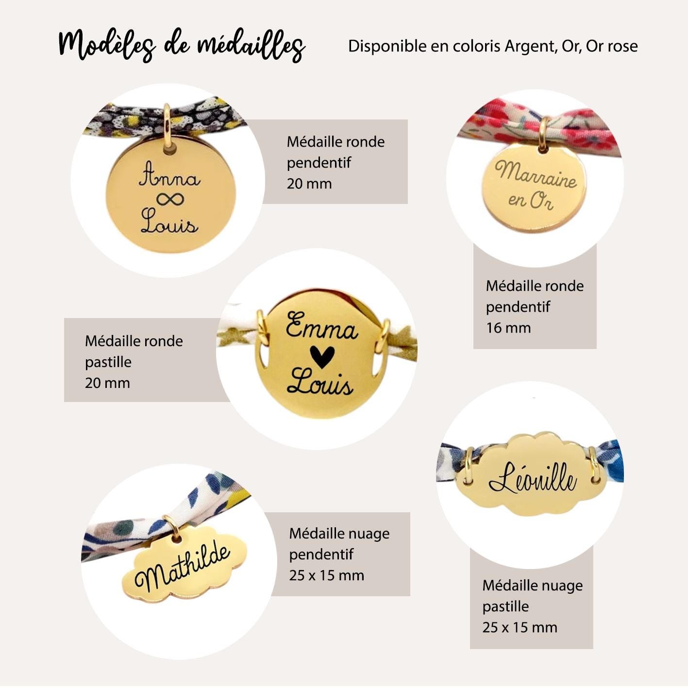 Bracelet liberty personnalisé cordon Astell Reece - Nemeti Bijoux