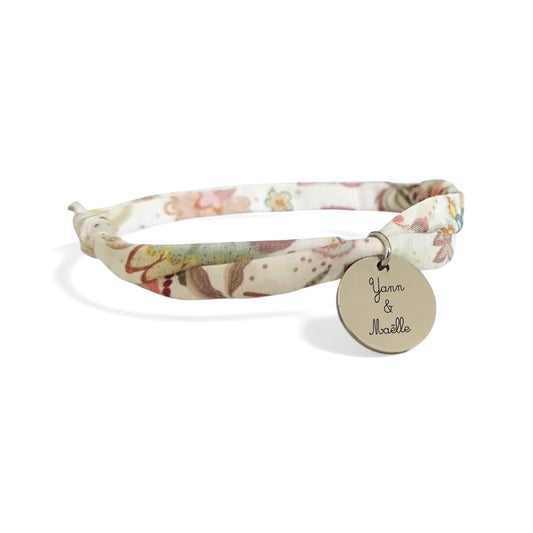 Bracelet liberty personnalisé cordon Kobushi - Nemeti Bijoux