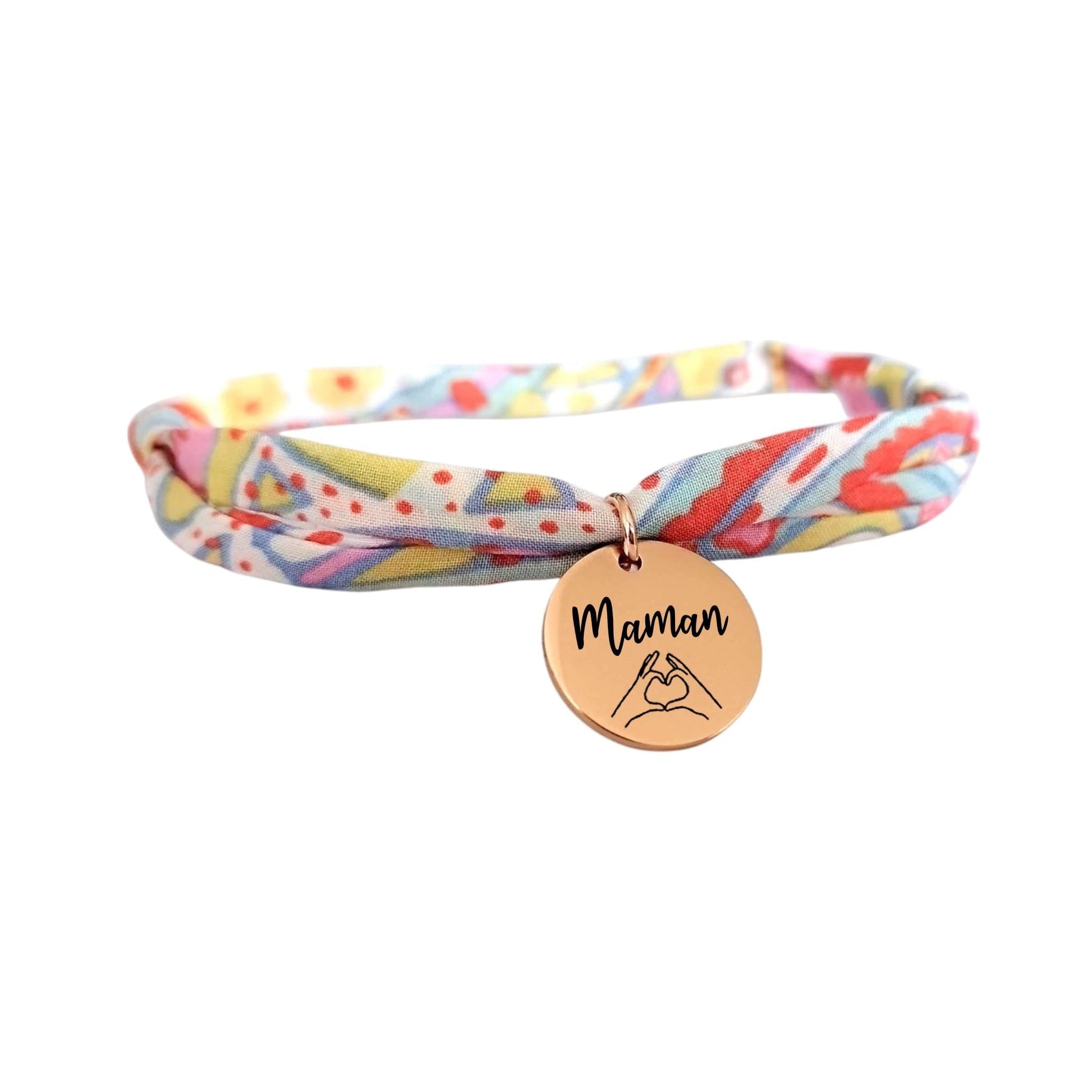 Bracelet liberty personnalisé cordon Newton multicolore - Nemeti Bijoux