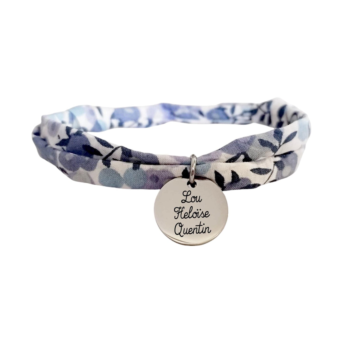 Bracelet liberty personnalisé cordon Wiltshire Lavande douce - Nemeti Bijoux