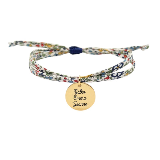 Bracelet liberty personnalisé cordon Katie and Millie Multicolore - Nemeti Bijoux