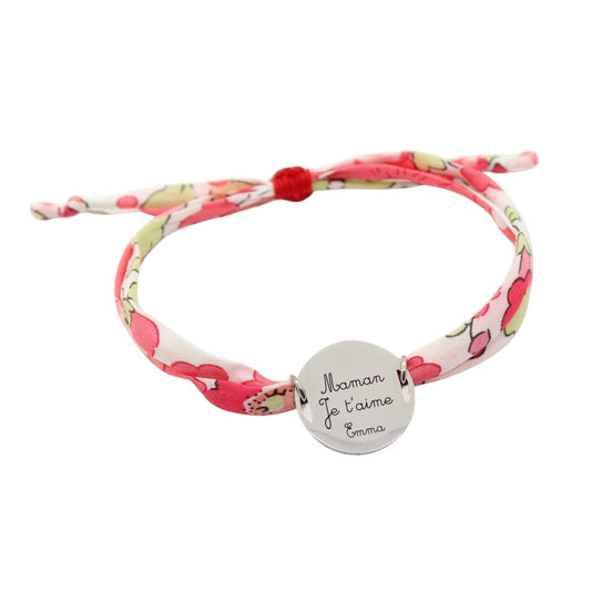 Bracelet liberty personnalisé cordon Betsy Fraise Tagada - Nemeti Bijoux
