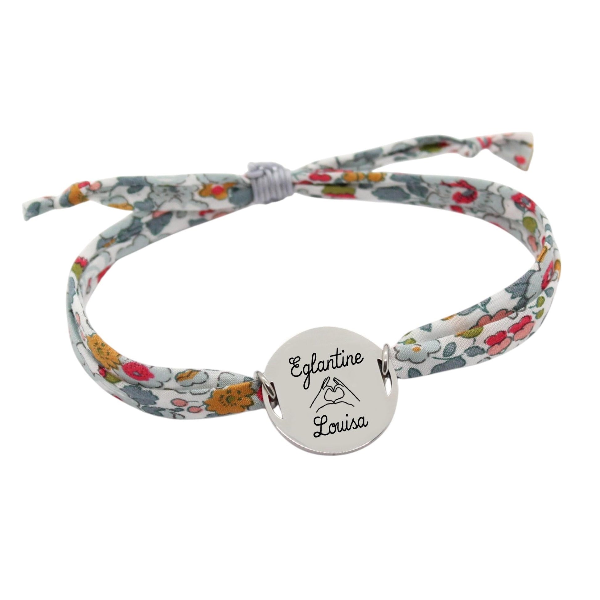 Bracelet liberty personnalisé cordon Betsy Ann porcelaine - Nemeti Bijoux