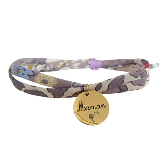 Bracelet liberty personnalisé cordon Betsy Pierre de Lune - Nemeti Bijoux