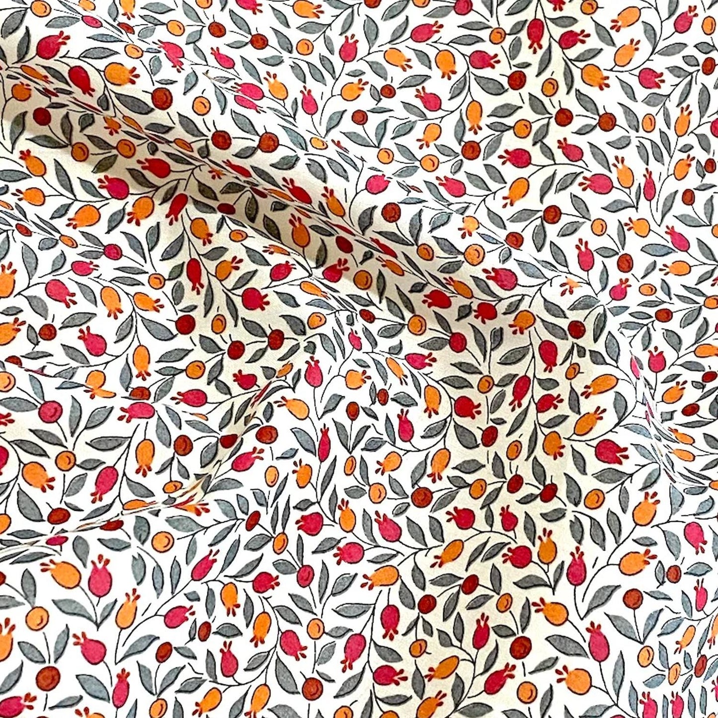 Bracelet liberty personnalisé cordon Floriana tangerine - Nemeti Bijoux