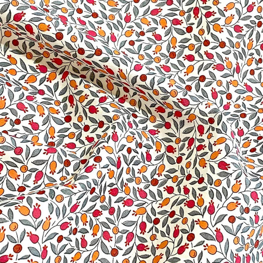 Bracelet liberty personnalisé cordon Floriana tangerine - Nemeti Bijoux