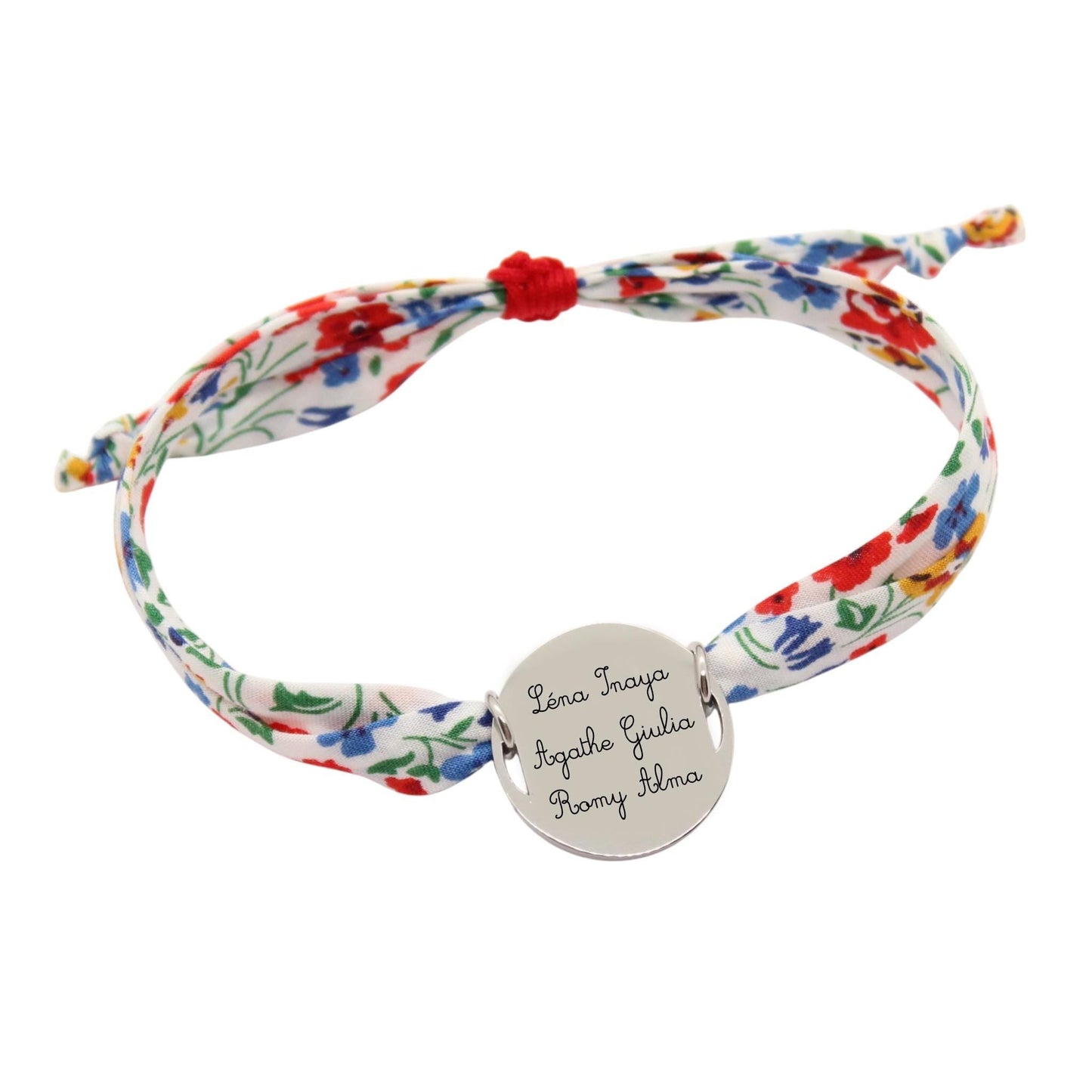 Bracelet liberty personnalisé cordon Kimberley and Sarah - Nemeti Bijoux