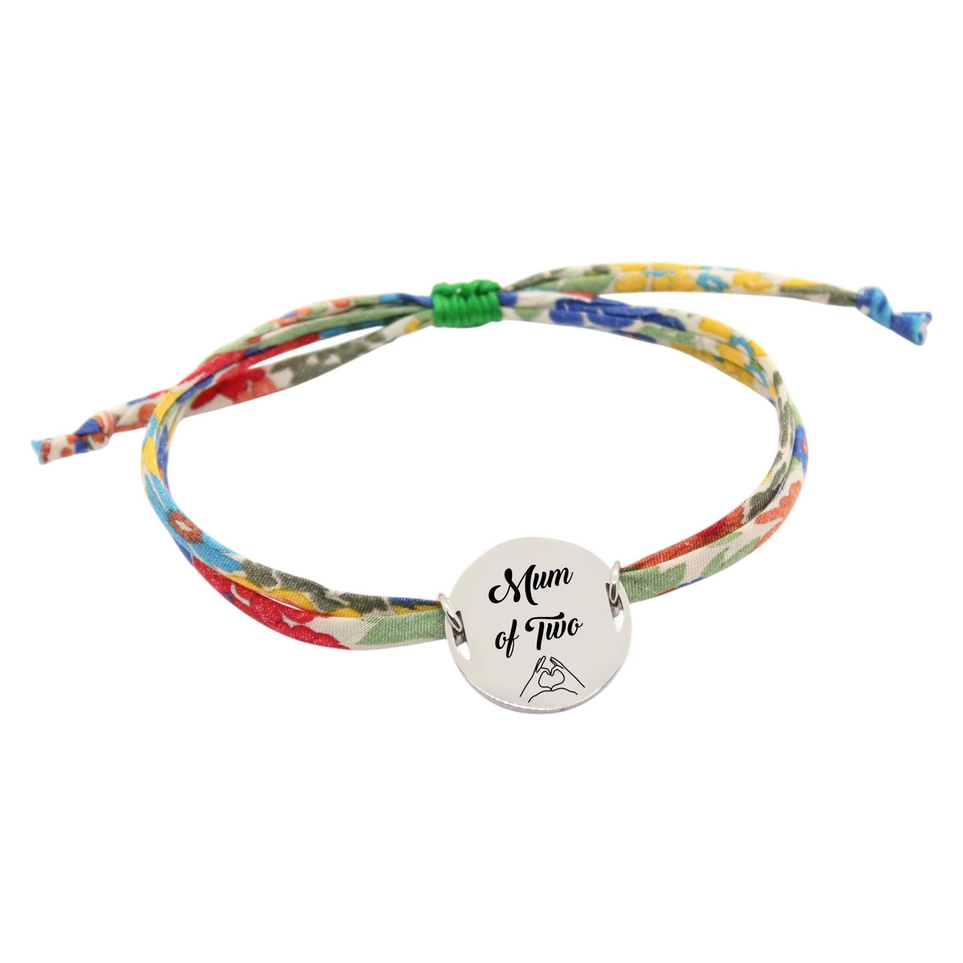 Bracelet liberty personnalisé cordon Margaret Annie multicolore - Nemeti Bijoux