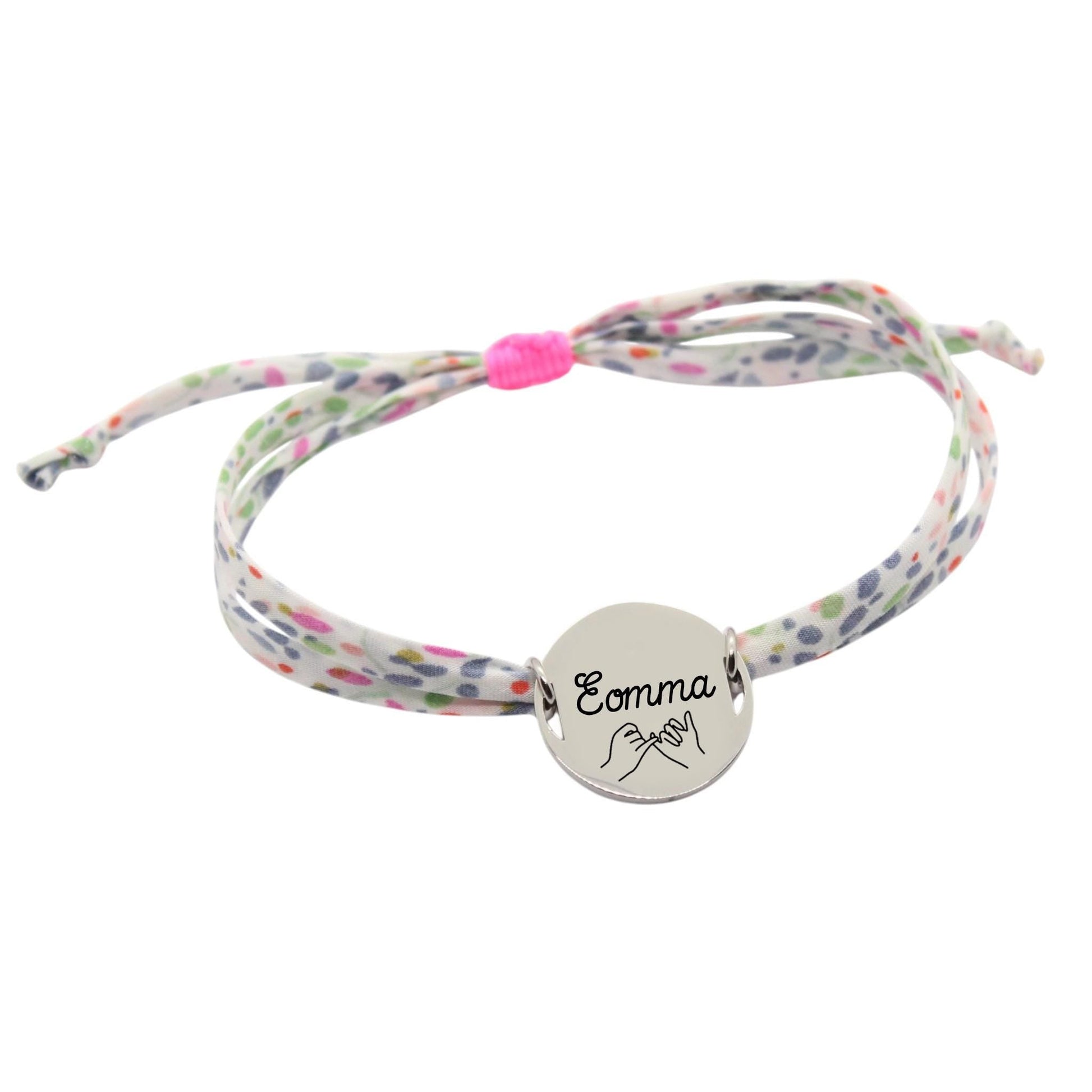 Bracelet liberty personnalisé cordon Winter Blossom C - Nemeti Bijoux