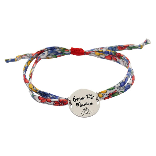 Bracelet liberty personnalisé cordon Jennie and Steve D - Nemeti Bijoux