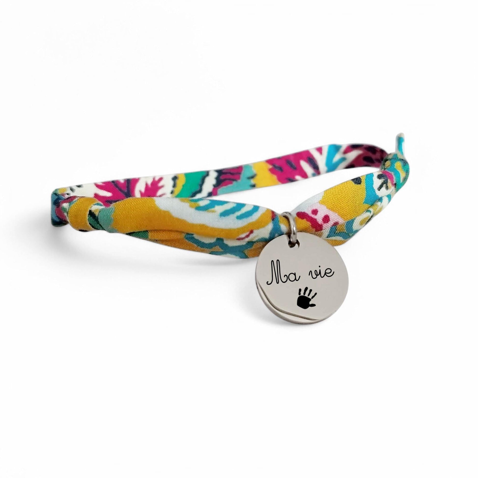 Bracelet liberty personnalisé cordon Tapestry Tree D - Nemeti Bijoux