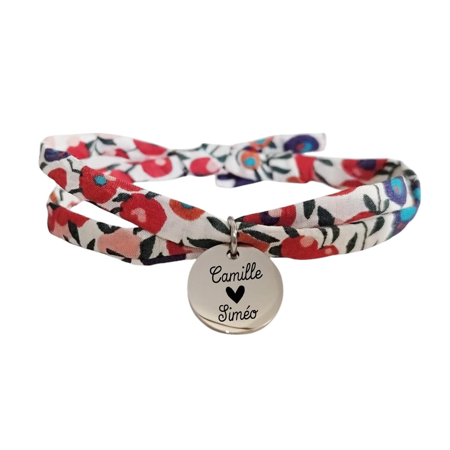 Bracelet liberty personnalisé cordon Wiltshire multicolore - Nemeti Bijoux