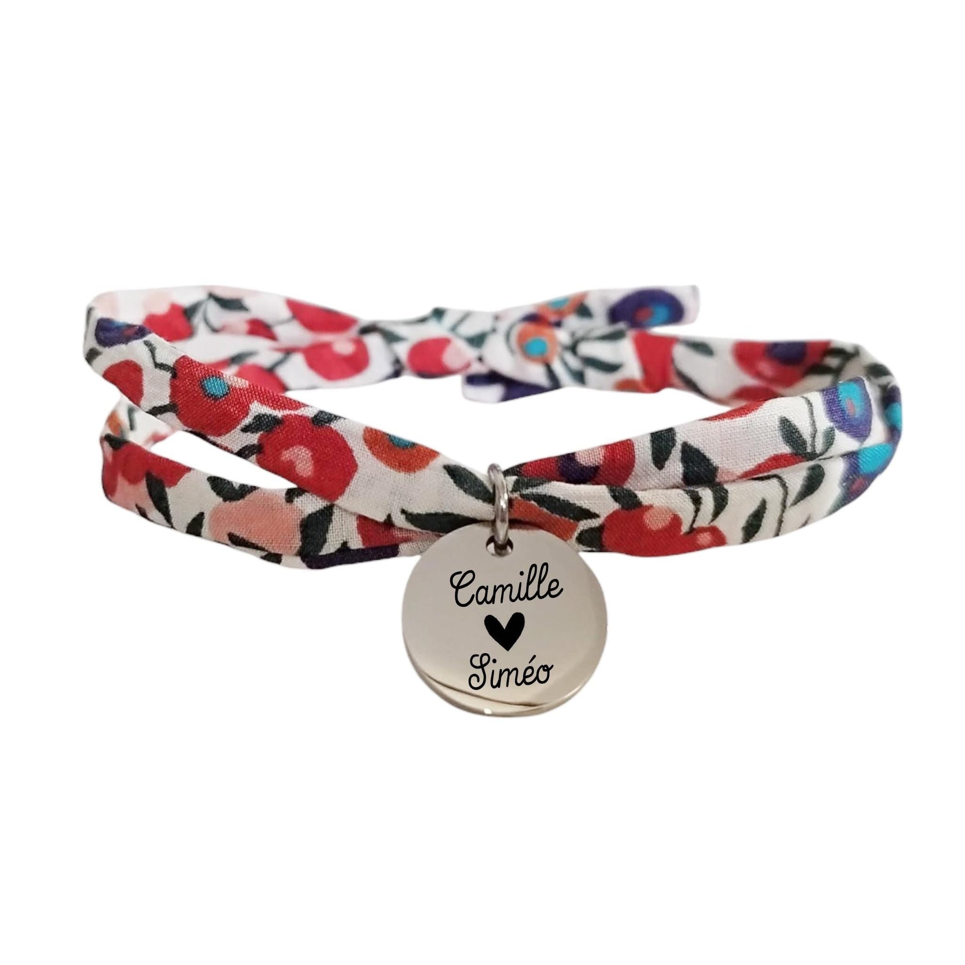 Bracelet liberty personnalisé cordon Wiltshire multicolore - Nemeti Bijoux