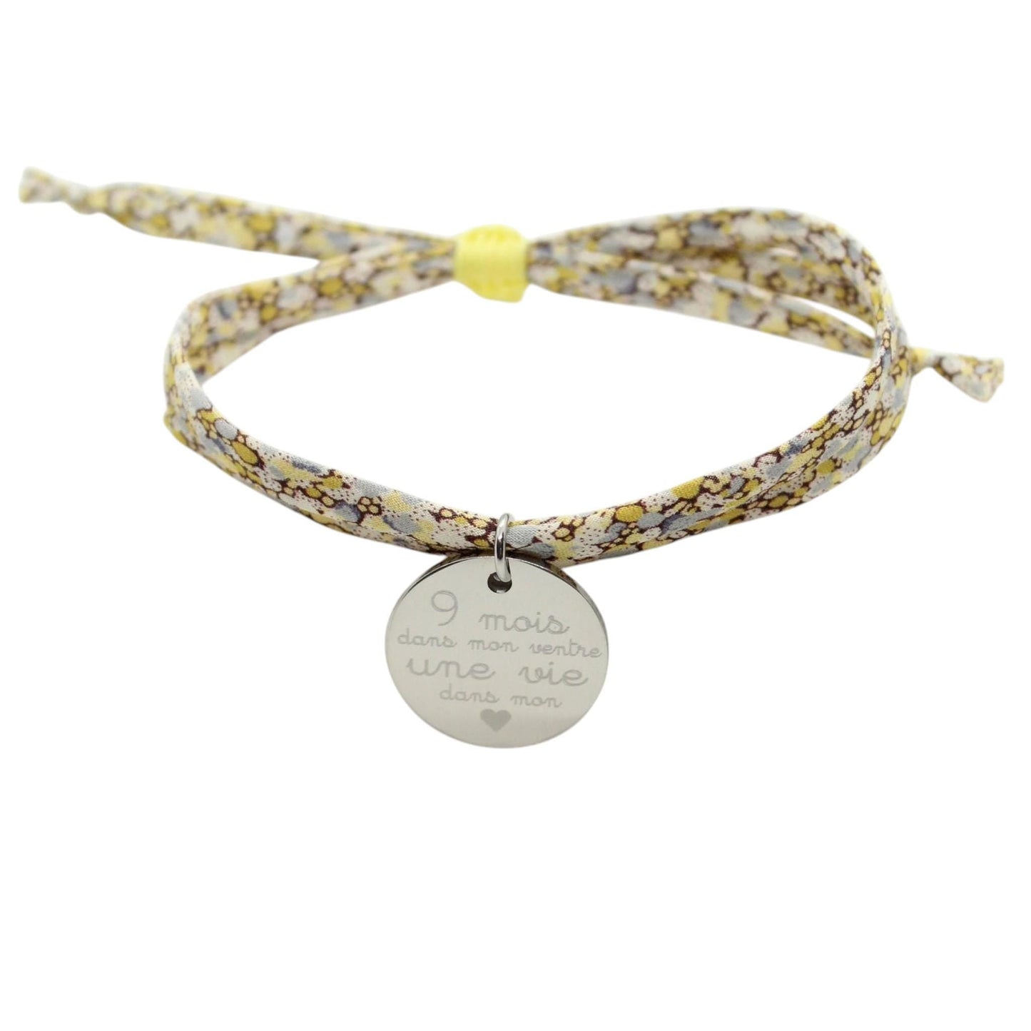 Bracelet liberty personnalisé cordon pepper sable - Nemeti Bijoux