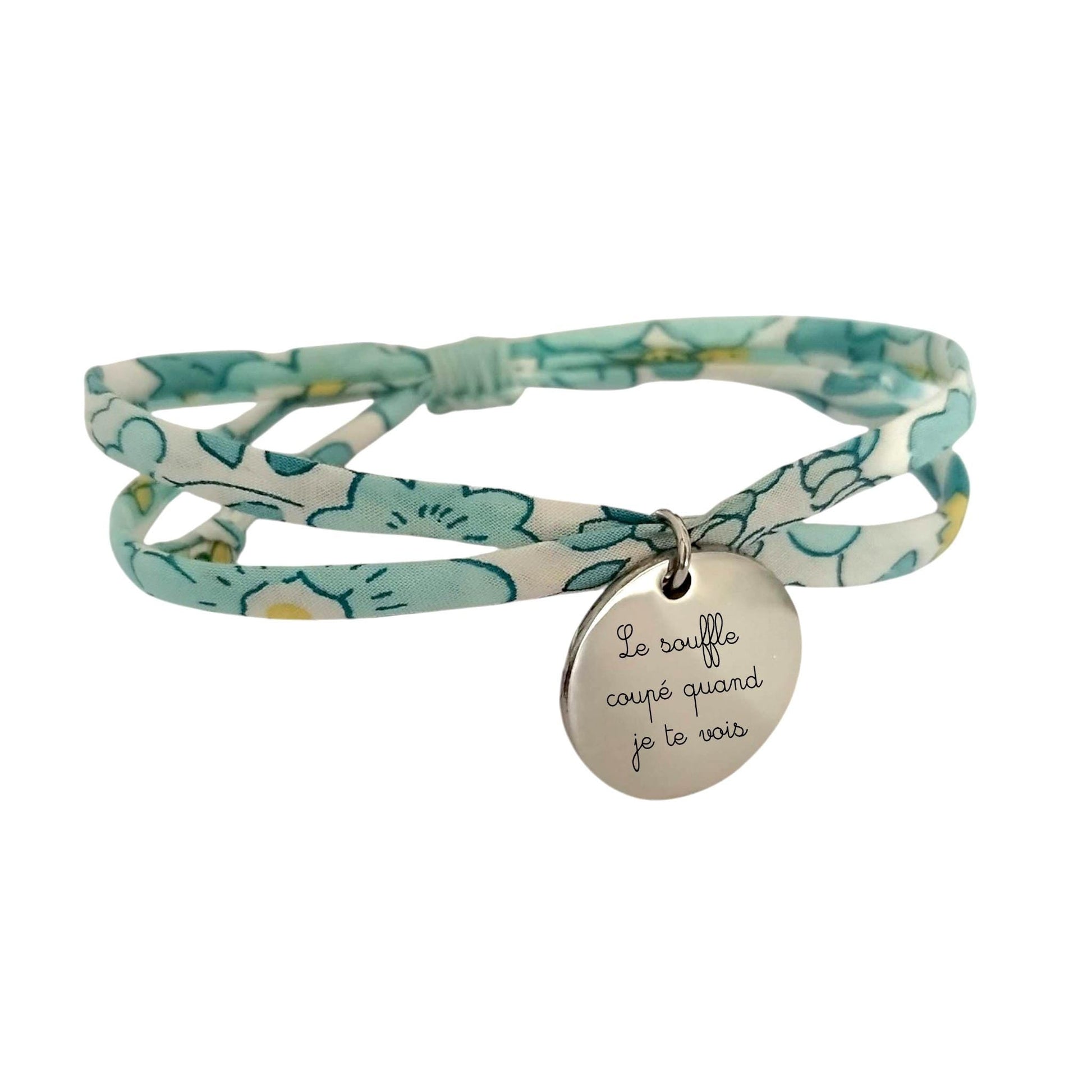 Bracelet liberty personnalisé cordon Betsy Mint and Lemon - Nemeti Bijoux