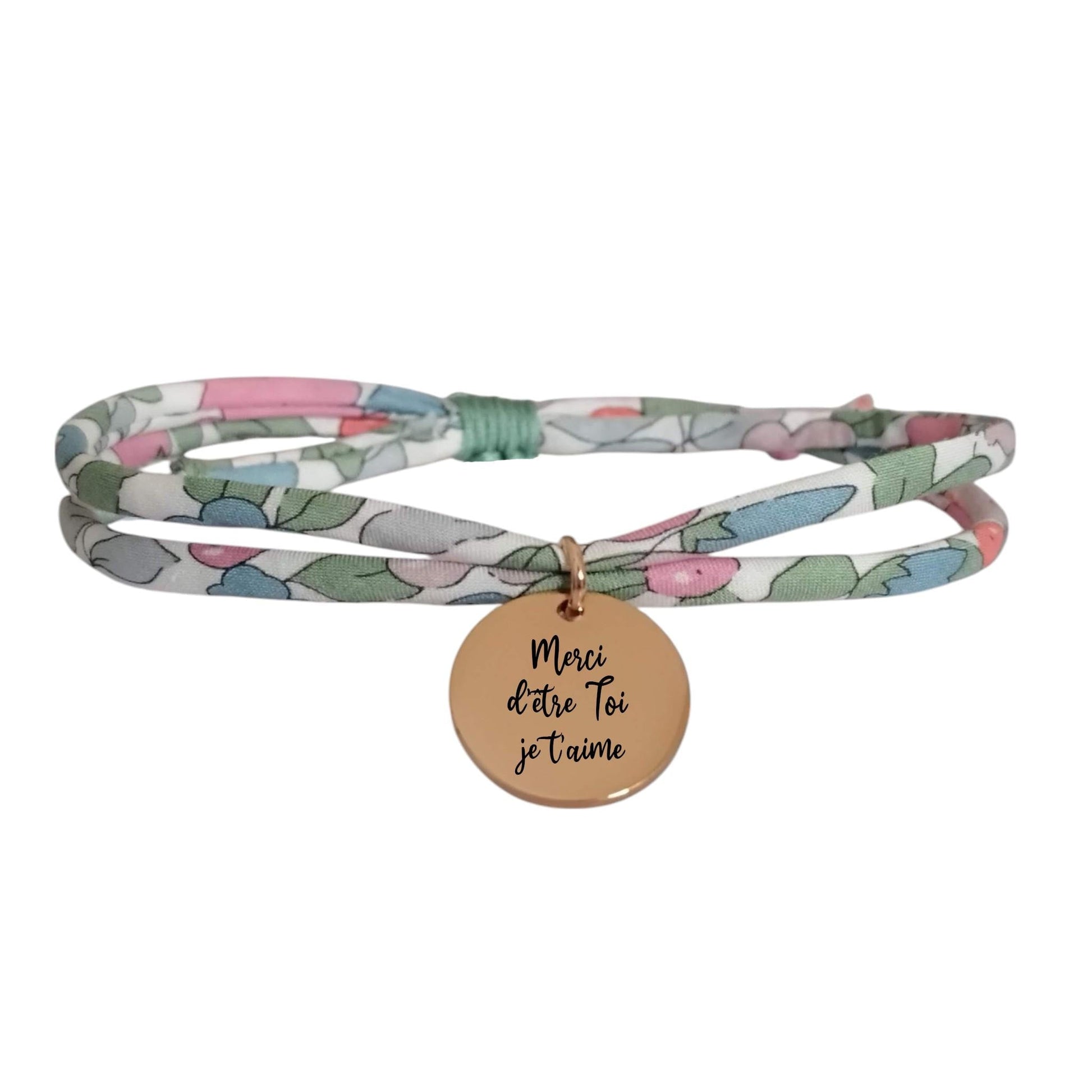 Bracelet liberty personnalisé cordon Betsy Berry Verveine - Nemeti Bijoux