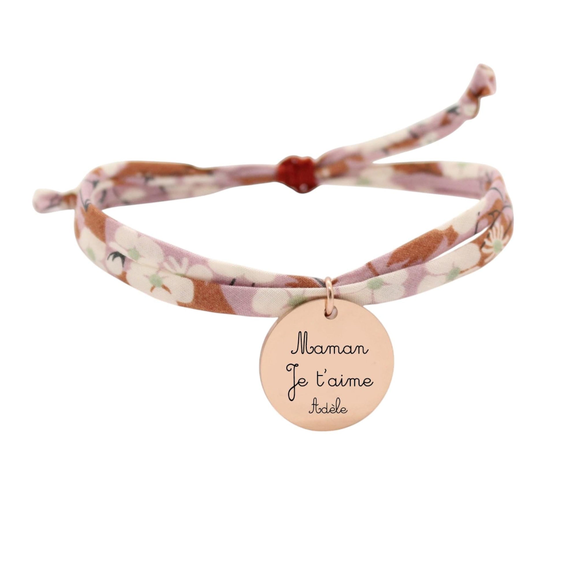 Bracelet liberty personnalisé cordon Mitsi Glycine - Nemeti Bijoux