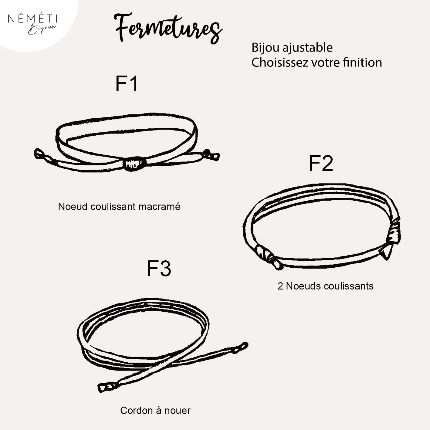 Bracelet liberty personnalisé cordon Hannah Rose Primevères - Nemeti Bijoux