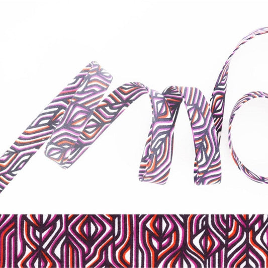 Bracelet liberty personnalisé cordon Torsten violet noir orange - Nemeti Bijoux