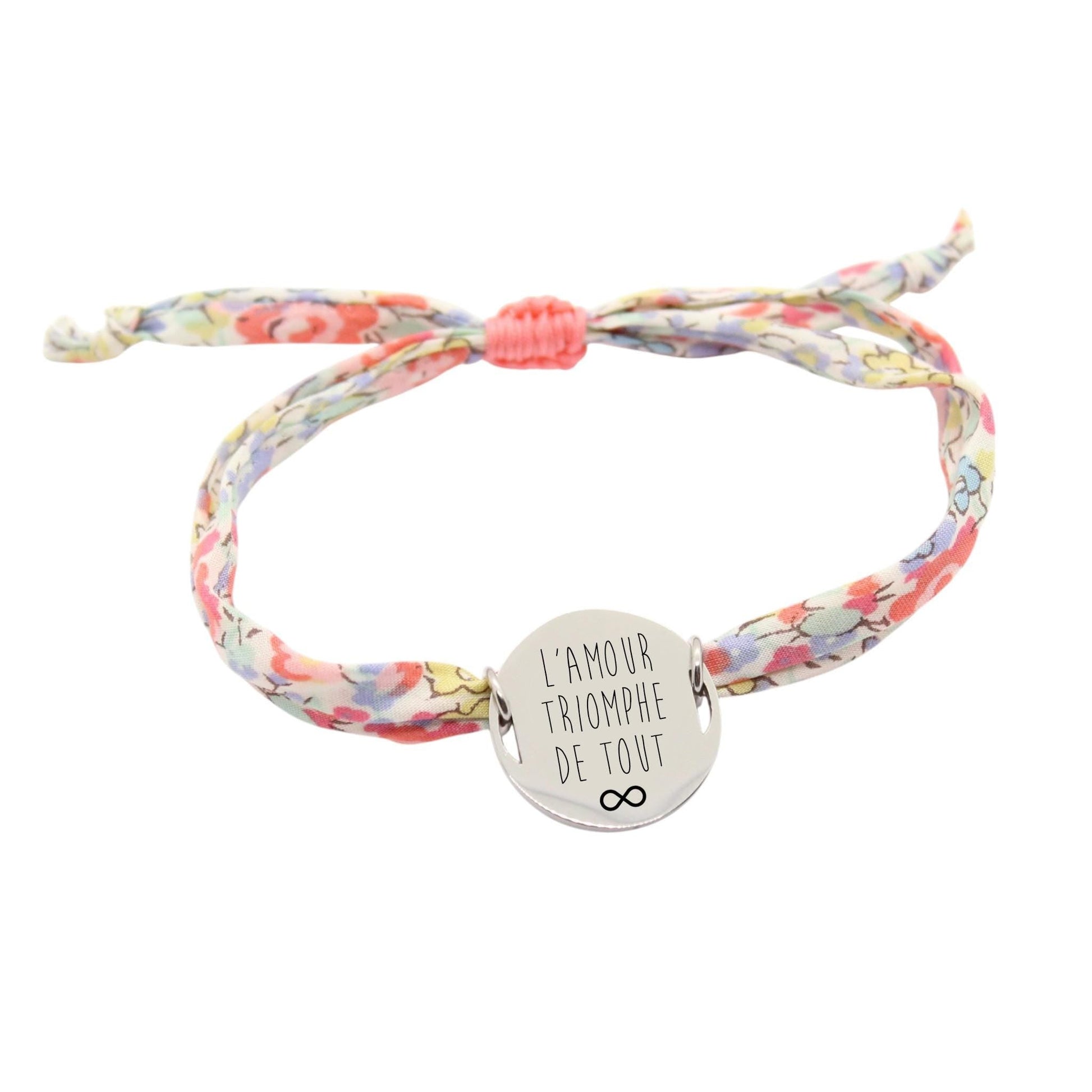 Bracelet liberty personnalisé cordon Emma and Georgina danube - Nemeti Bijoux