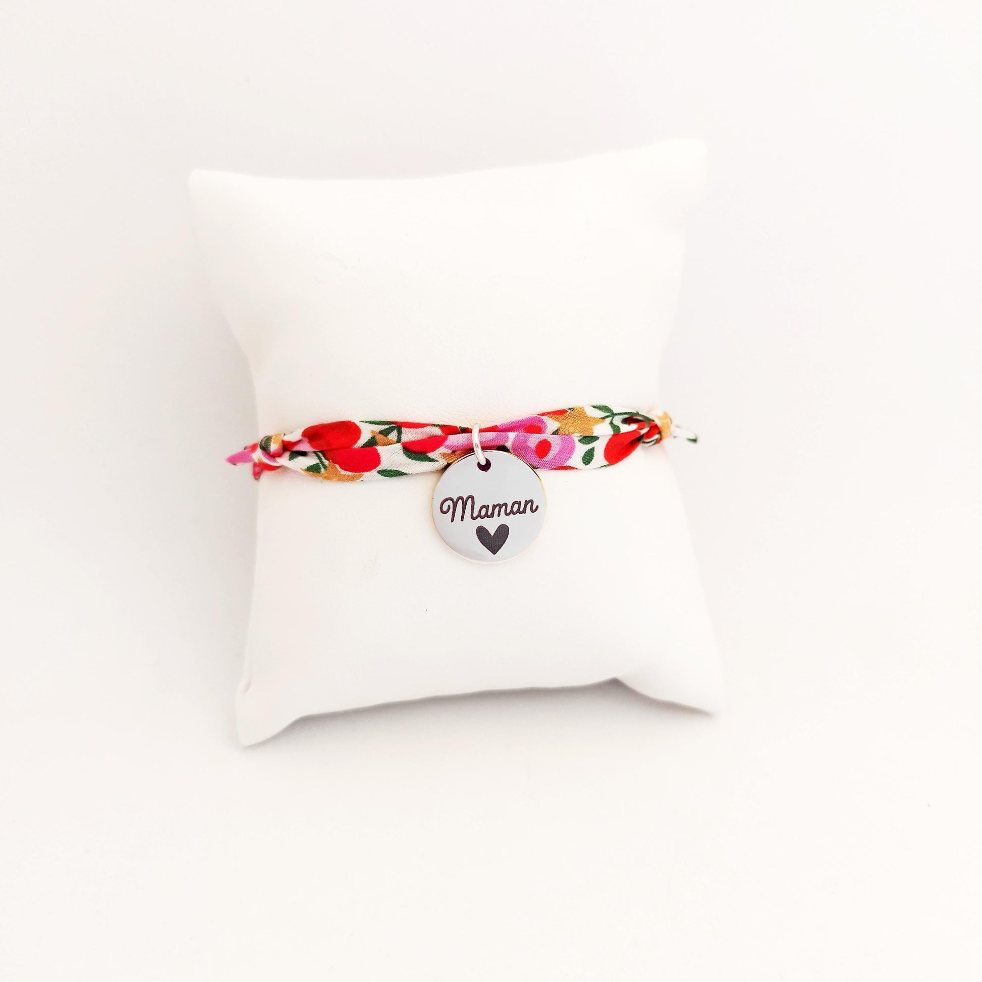 Bracelet liberty personnalisé cordon Wiltshire stars rose - Nemeti Bijoux