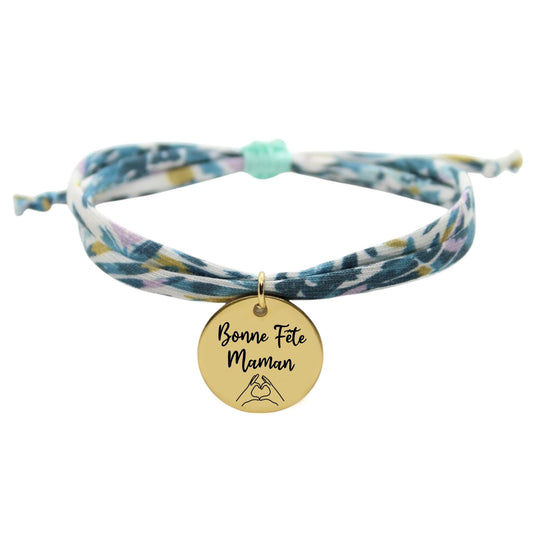 Bracelet liberty personnalisé cordon UNE Clea Bambou - Nemeti Bijoux