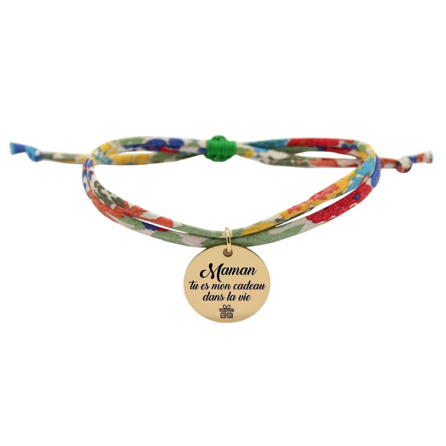 Bracelet liberty personnalisé cordon Margaret Annie multicolore - Nemeti Bijoux