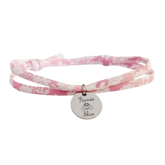 Bracelet liberty personnalisé cordon Millie Rose Jaïpur - Nemeti Bijoux