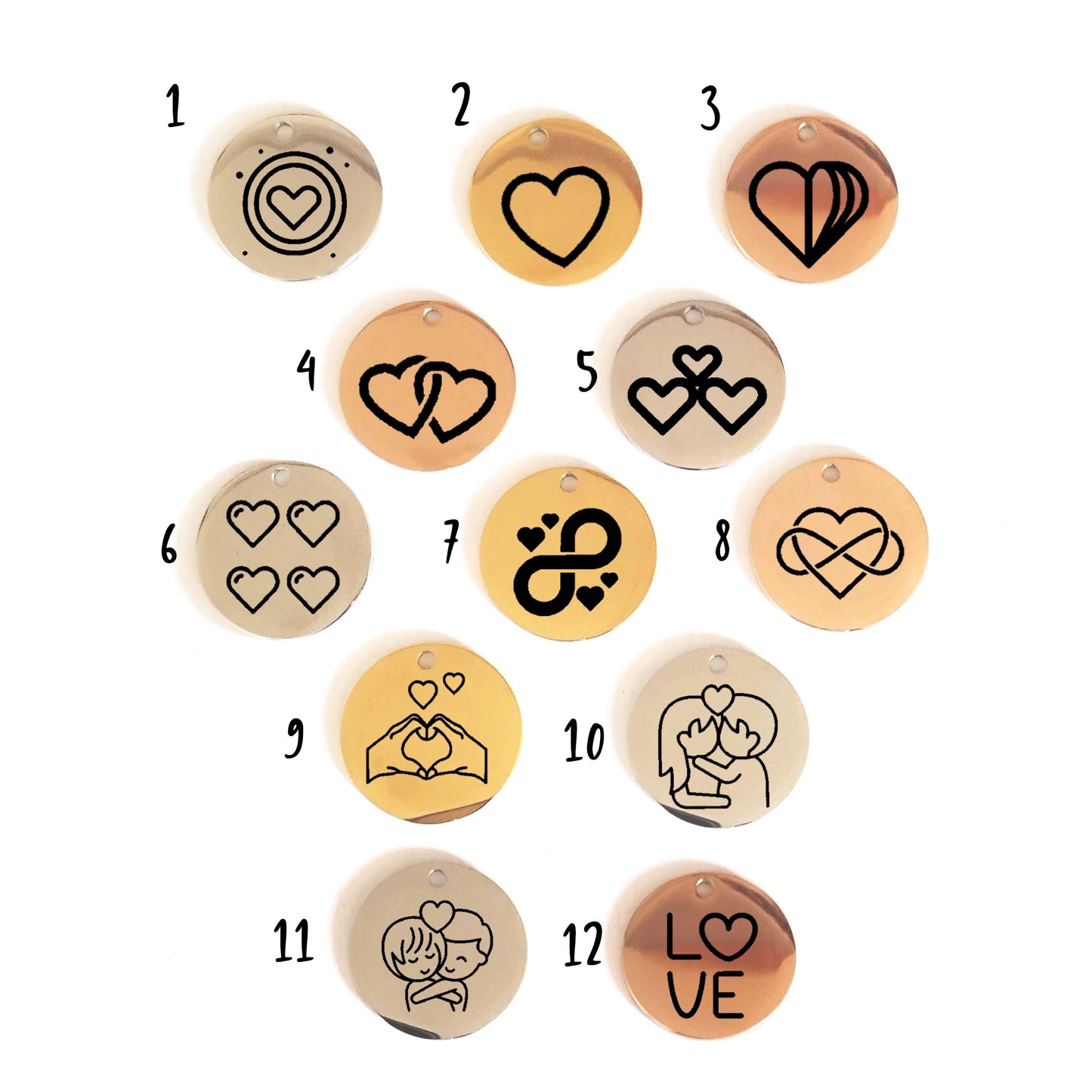 Médaille Gravée Amour - Nemeti Bijoux