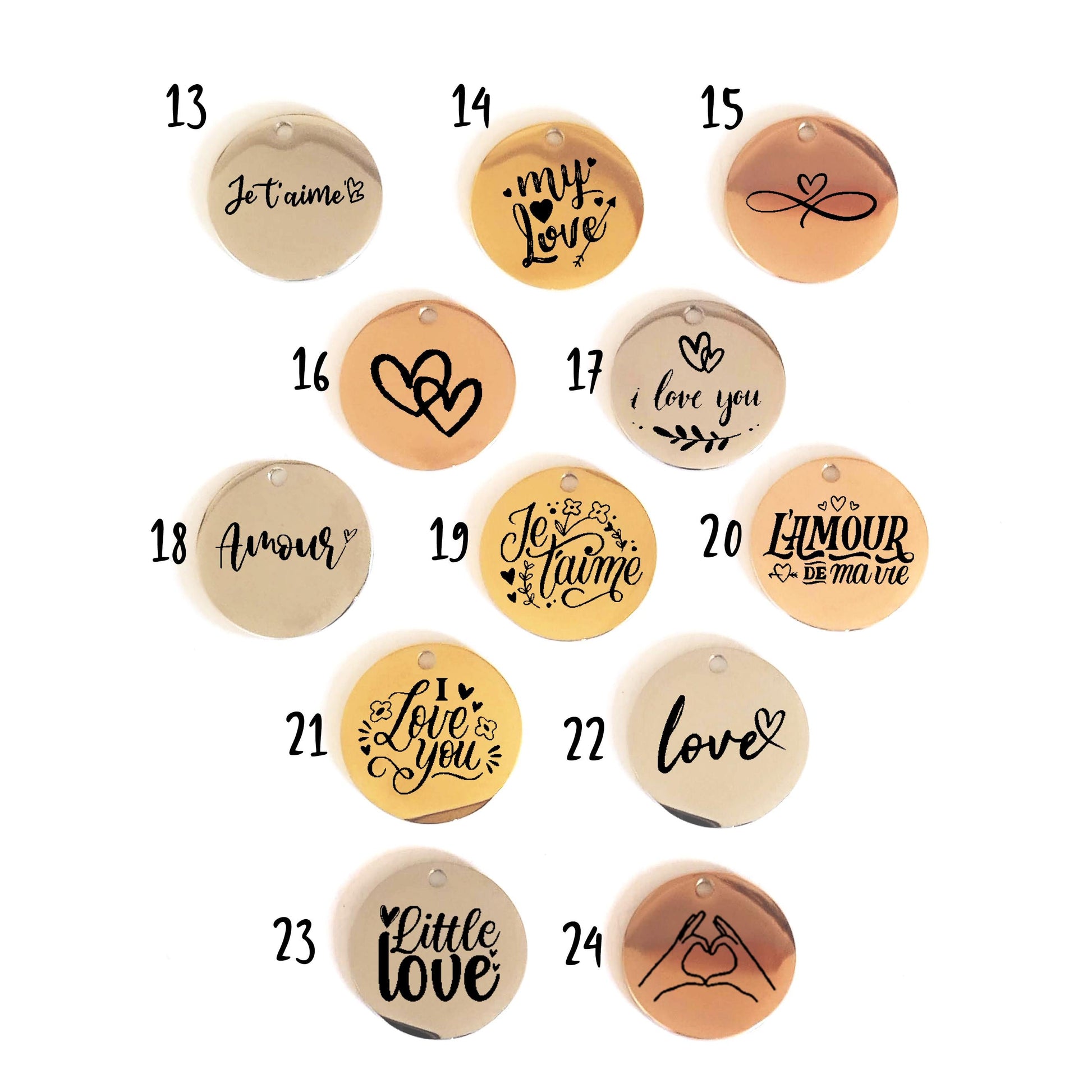 Médaille Gravée Amour - Nemeti Bijoux