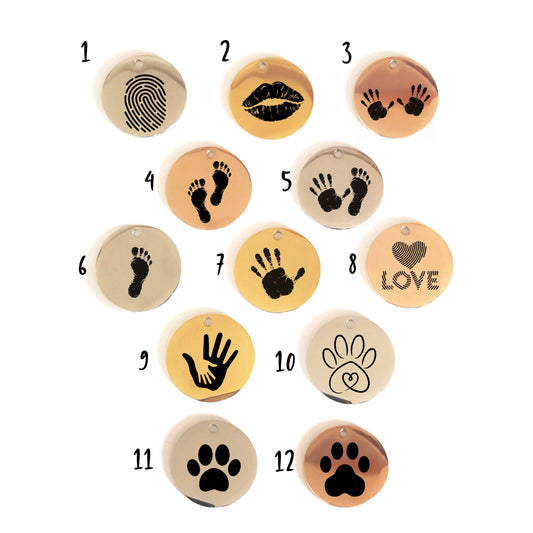 Médaille Gravée Empreintes & Symboles - Nemeti Bijoux