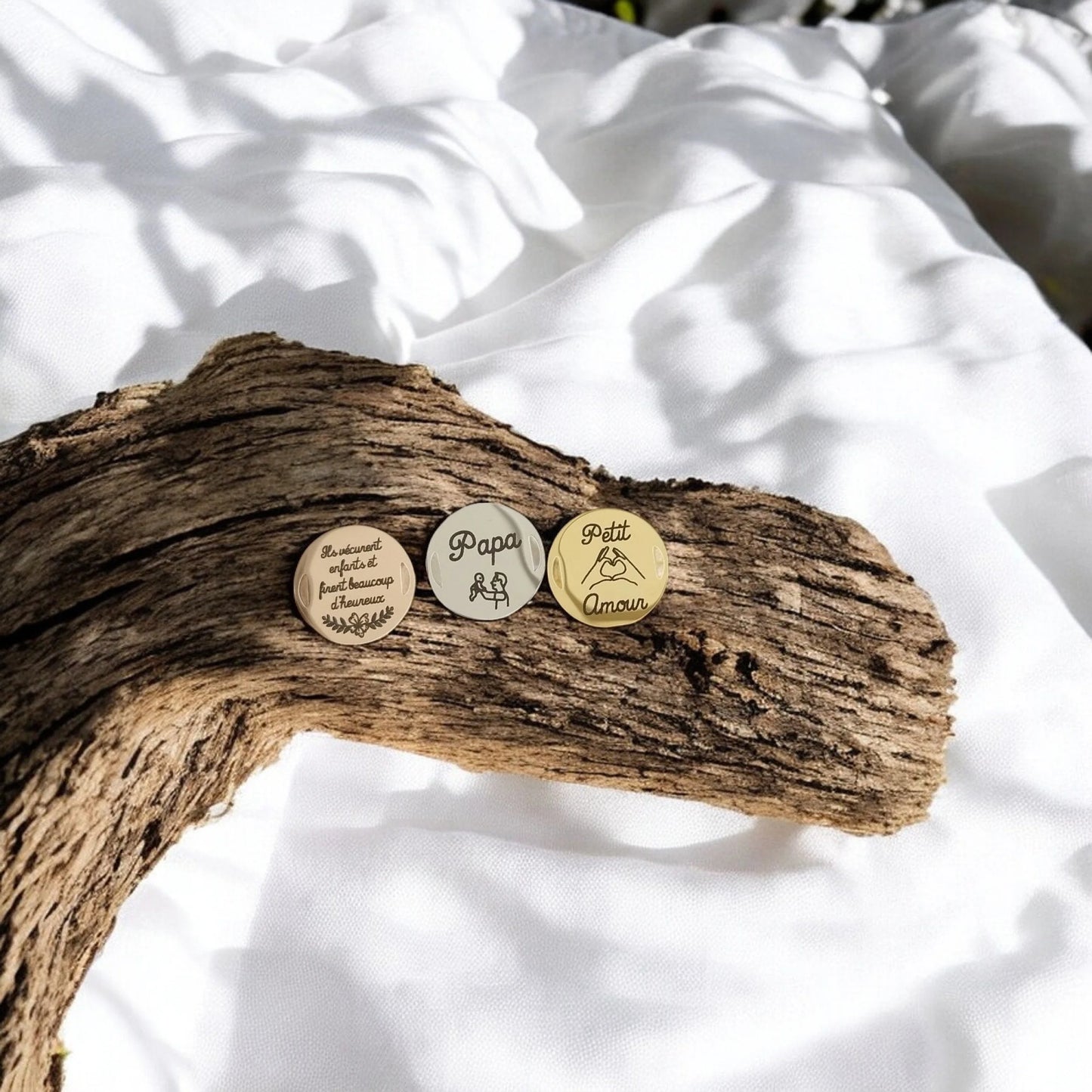 Médaille Gravée Personnalisée - Pendentif Pastille Nuage - Nemeti Bijoux